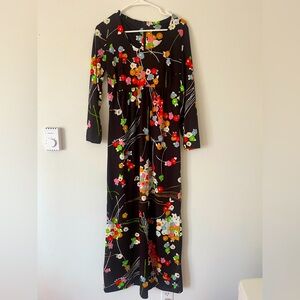 Vintage 1960s/70s Floral Maxi Dress